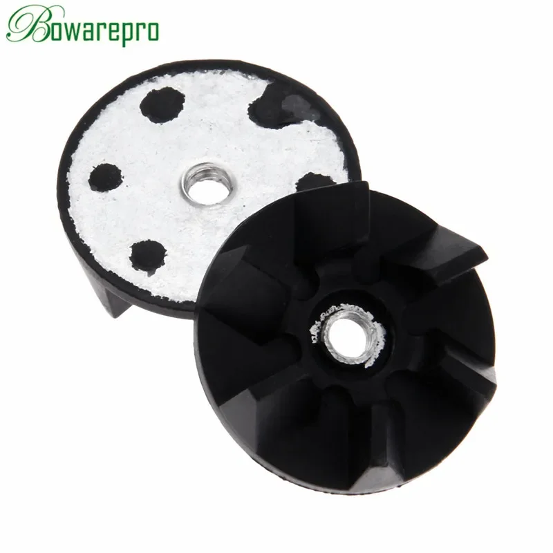 Bowarepro peça de substituição para liquidificadores, engrenagem de borracha preta com rosca reversa, drive fácil de instalar, peças de auxílio para cozinha, 2 peças