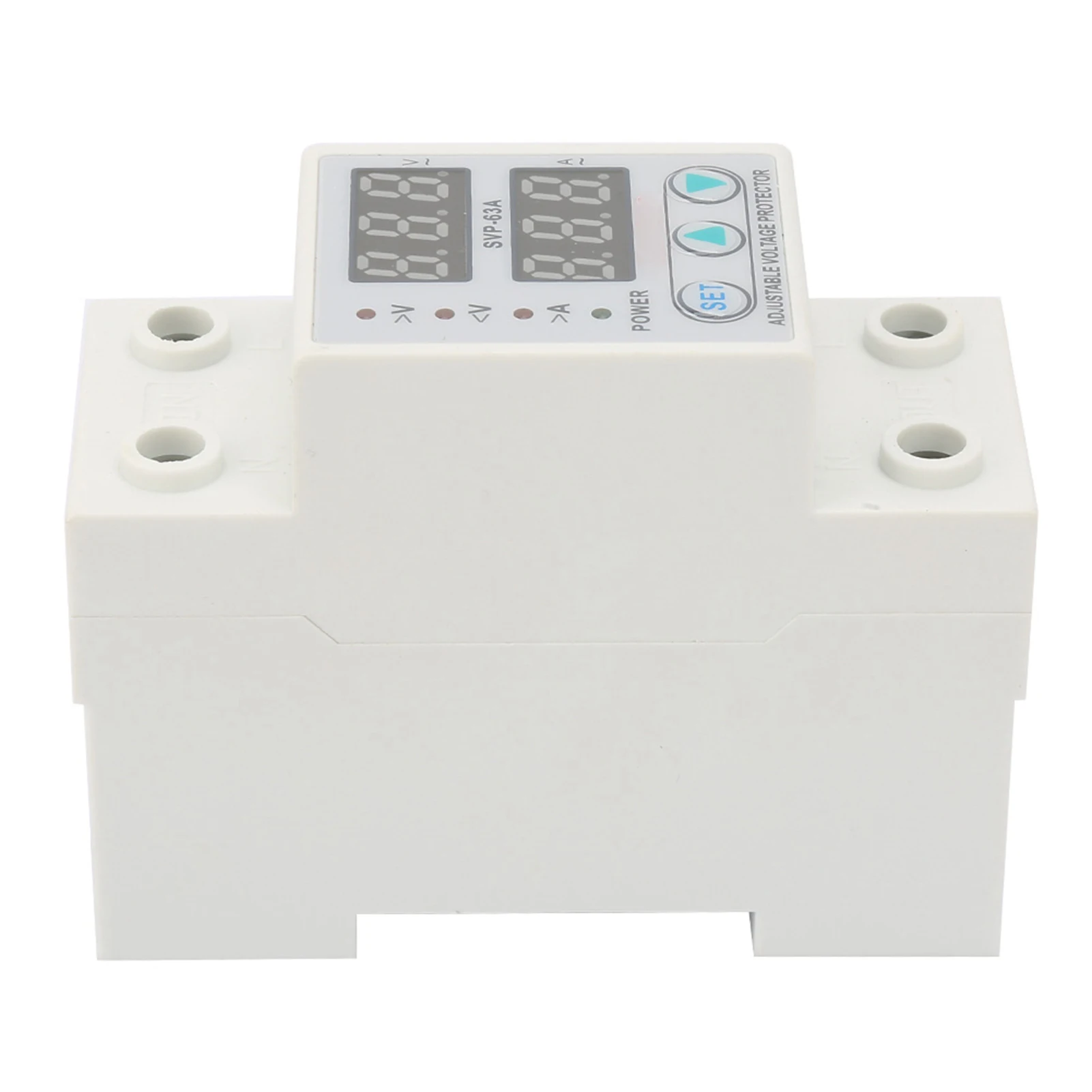 Overvoltage  Double LED Display Single Phase Adjustable Voltage Current Protector AC230V 63A