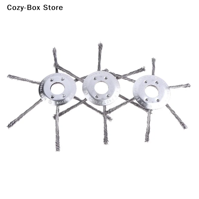 [ZY]1Pcs Weed Removal Wheel Lawn Mowers Universal Parts 7/8/9-inch Lawn Mower Steel Wire Weed Trimmer Head Rust Removal Wheel
