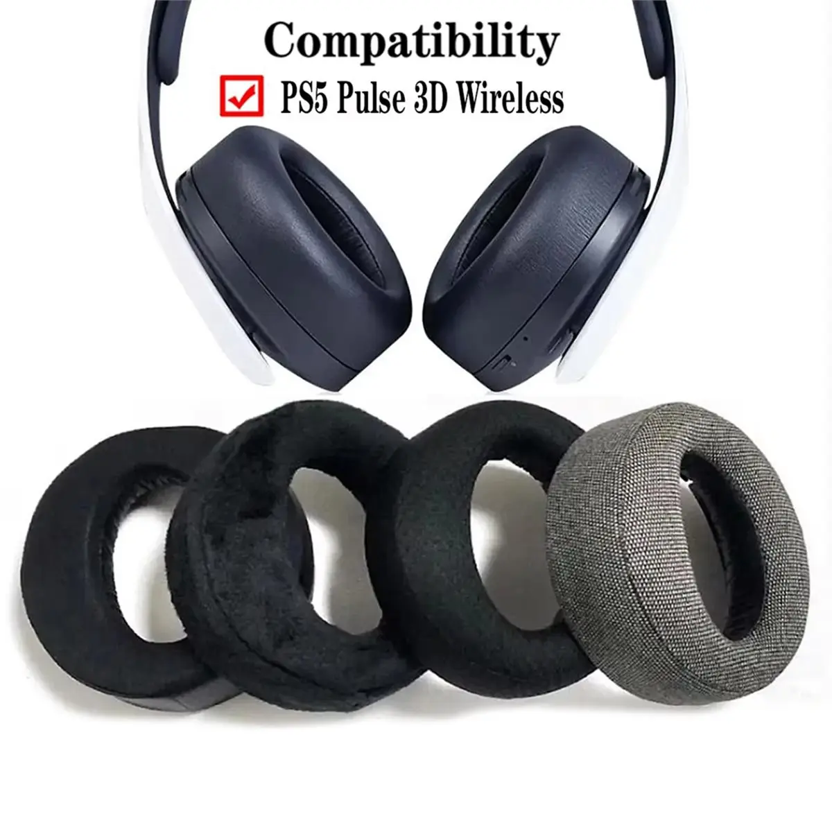 Ear Pads Headphone Earpad for SONY PS5 for PlayStation PULSE 3D EarPad for Sony Headphone Earpad Cushion Cover Earmuff C