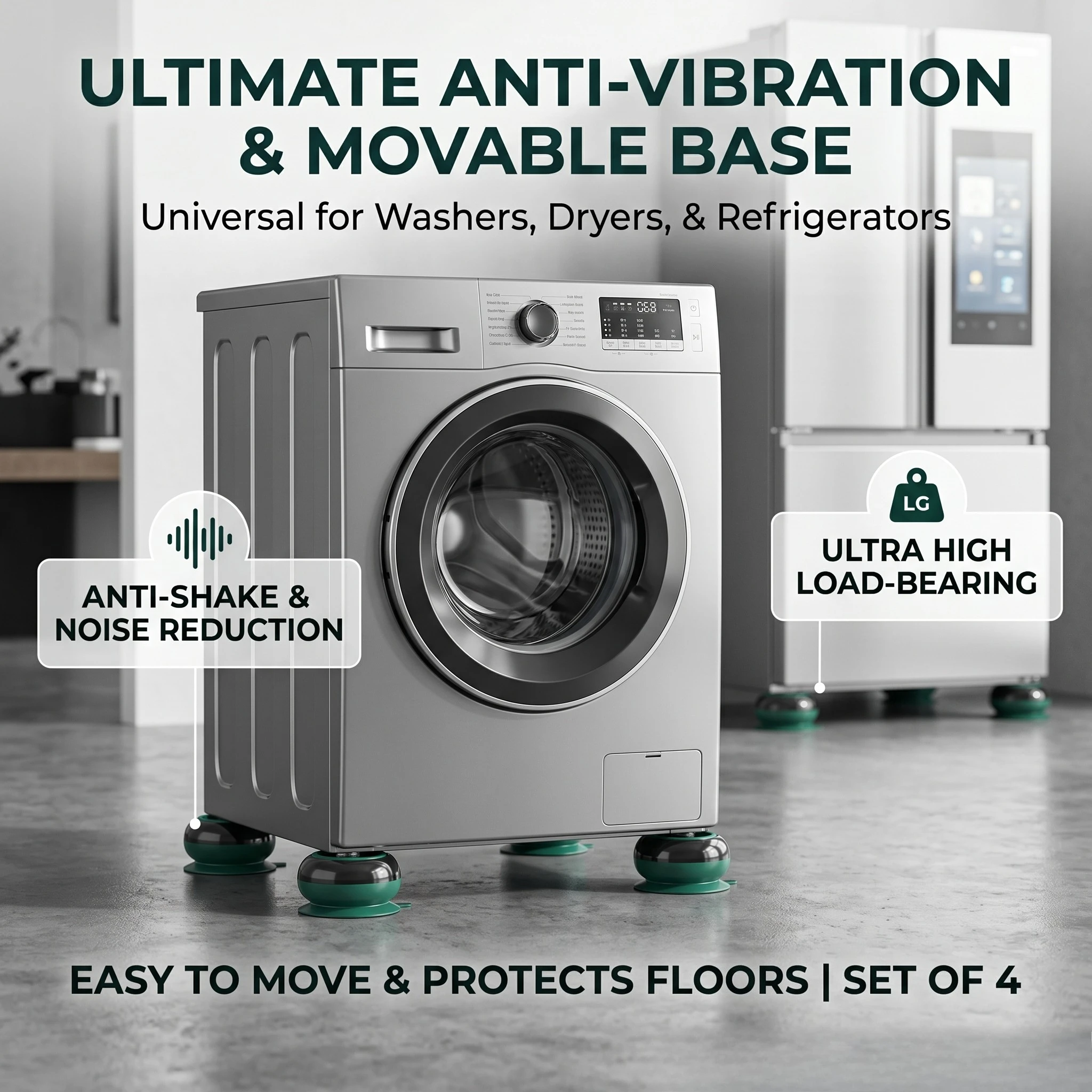 kit-com-4-bases-antivibracao-universais-para-maquina-de-lavar-geladeira-e-moveis-pes-de-borracha-silenciosos-para-elevacao-de-moveis