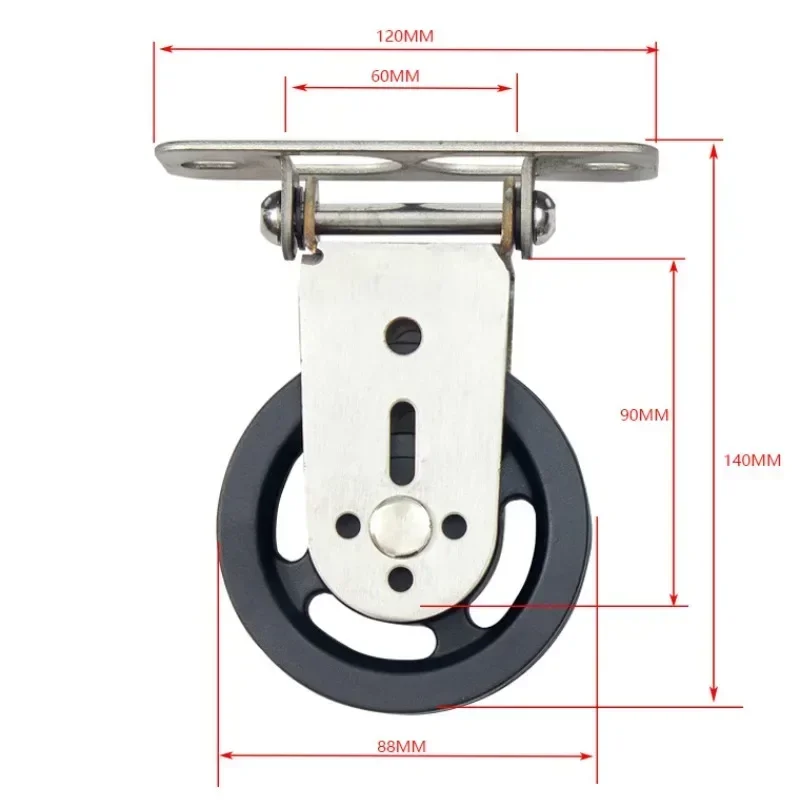 Wall Mount Home Gym Rotating Silent Pulley Bodybuilding Pulley Lat Lift Cable Muscle Pulley Mute Swivel Bearing Wheel Fitness