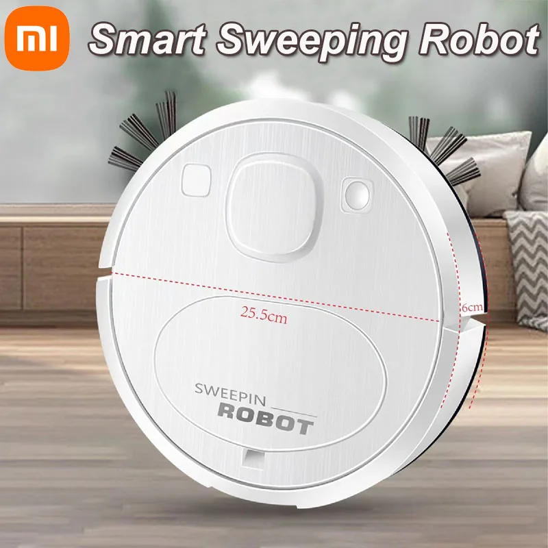 Xiaomi Fully Automatic Smart Sweeping Robot USB Rechargeable Use Lazybones Intelligent 3 In1 Sweeping Machine Home Appliance