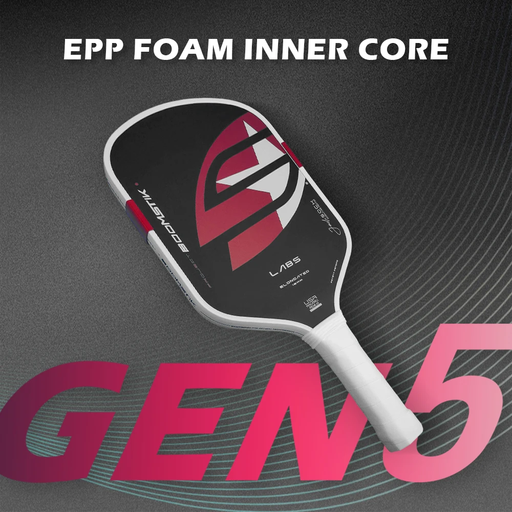 

Factory Direct Sales Approved 5th Gen Pickleball Racket Embedded Metal Weights Heat-Pressed Construction Elongated