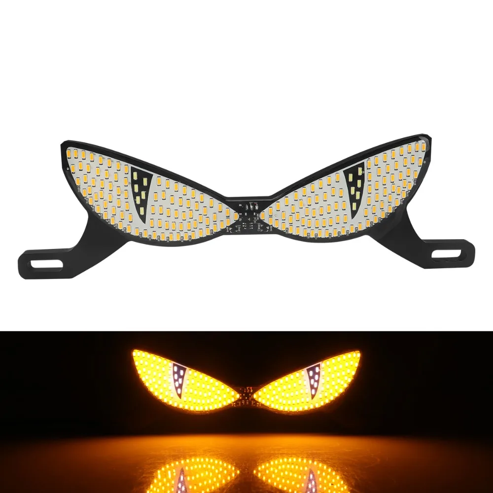 LED LED Cat's Eye Light Multicolor Flashing Dual Color Flash License Plate Light 12V Waterproof LED Devil Eye Light For Car