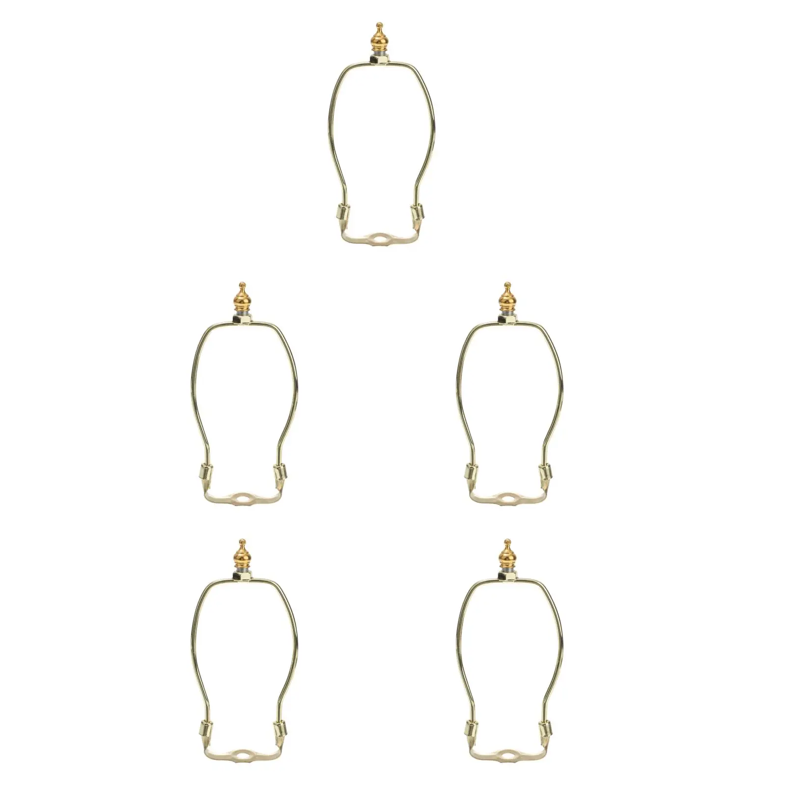 

5pcs Set of 5 Golden Color Lampshade Bracket Holder Support Harp for Fitting Table Stability