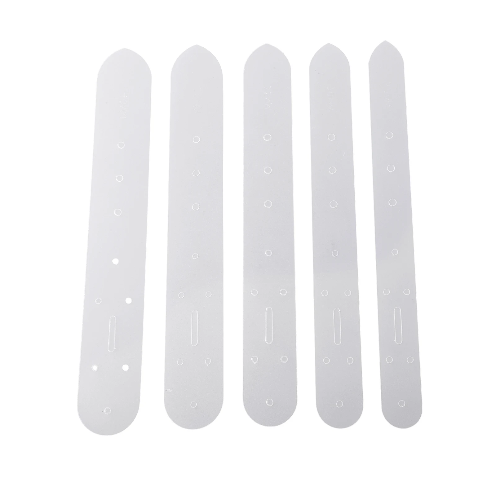 Set of 5 Plastic Punch Hole Templates Tools for Leather Belt Buckle Head End Orientate Designed for Handcrafted Leather Straps