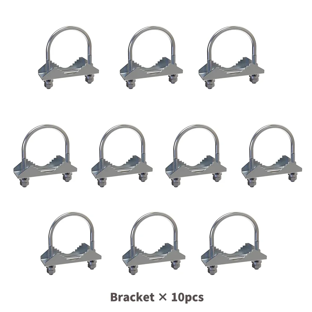 Soporte de montaje para antena LoRa, abrazadera de mástil de acero inoxidable, perno en U, para exteriores, minero de helio, 10 piezas