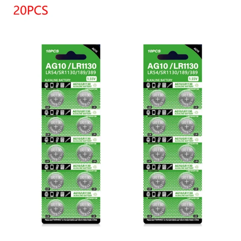 Botão Coin Cell Alkaline Battery, Baterias para Relógio, Calculadora, Carro, Chave, Relógio, Remoto, AG13, AG0, AG1, AG3, AG4, AG7, AG10, 1.55V