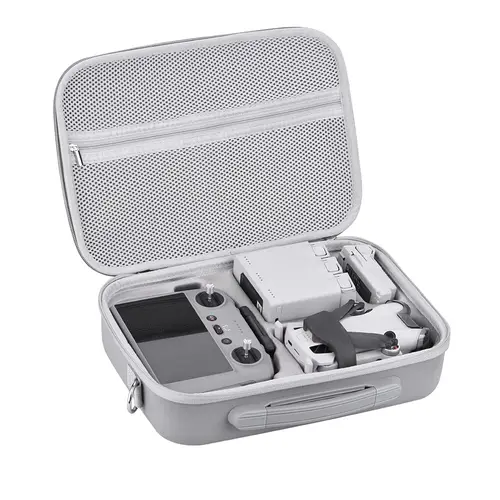 Funda Mini 4 Pro RC 2, bolsa de almacenamiento portátil de cuero PU de gran capacidad para DJI Mini 4 Pro Fly More Combo Drone RC2 Kit de controlador