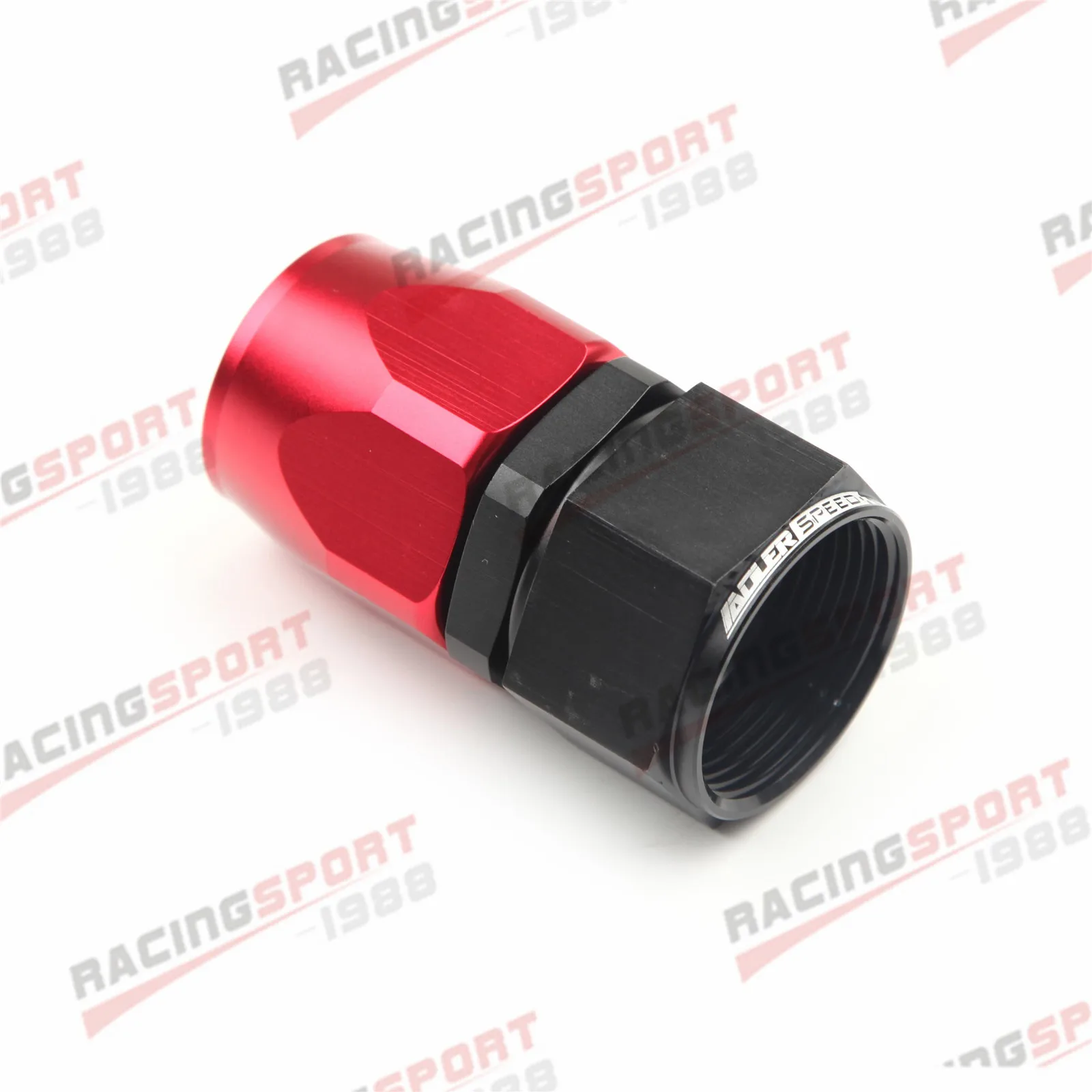 20AN AN20 Straight Swivel Oil Fuel Line Hose End Adaptor Red/Black