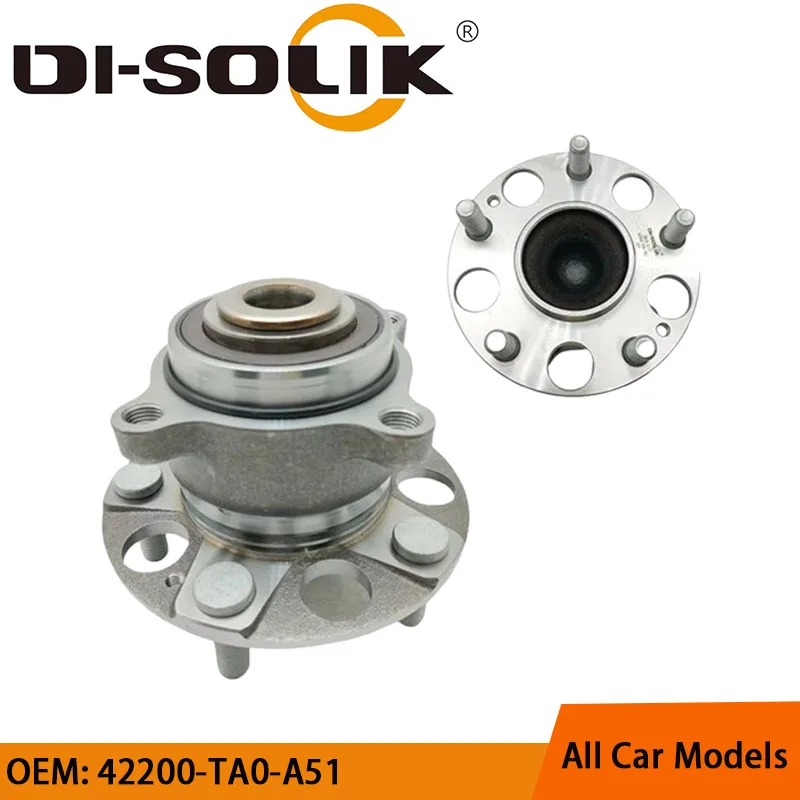 

DI-SOLIK 42200-TC0-T51 42200-TA0-A51 HUB221T-5 Auto Rear Wheel Hub Bearing Rear Axle for Honda 8th Generation Accord 08 13 Acura