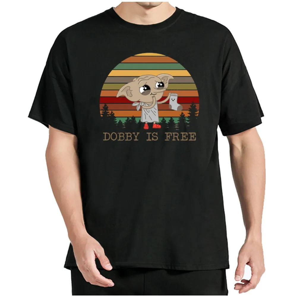 Lovely Dobby Sock Dobby Is Free Vintage Funny T-Shirt ropa hombre  Men Summer Fashion T Shirt Clothing Cartoons patternTees Tops