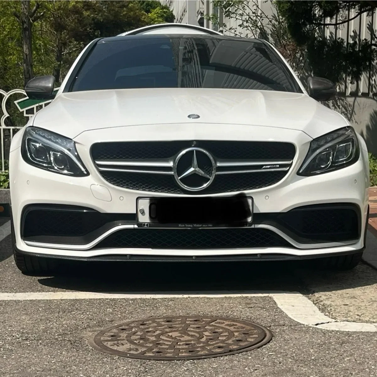 Car Front Bumper Lip Diffuser Spoiler For Mercedes-Benz C-class W205 C205 C63 AMG C63 & AMG S 2015-2022 Body Kits Tuning