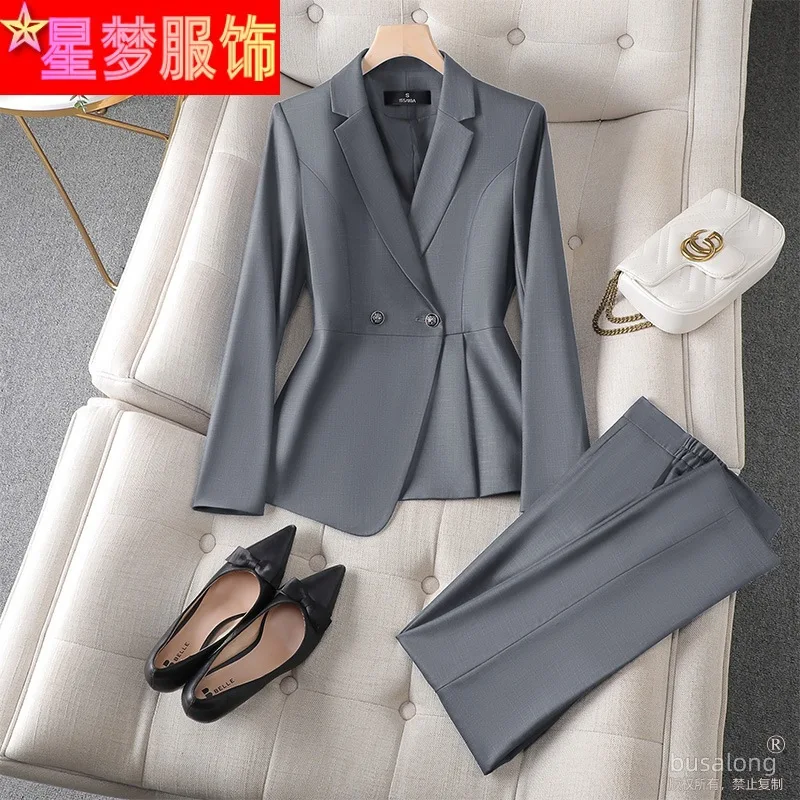 Autumn and Winter Long Sleeves Business Wear Suit Graceful and Fashionable Formal Suit Jacket Business Manager Work Clothes Fema