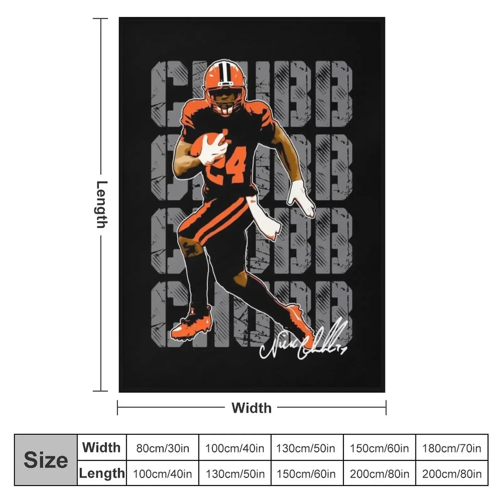 Nick Chubb Throw Blanket decorative Blankets For Bed manga blankets ands Blankets