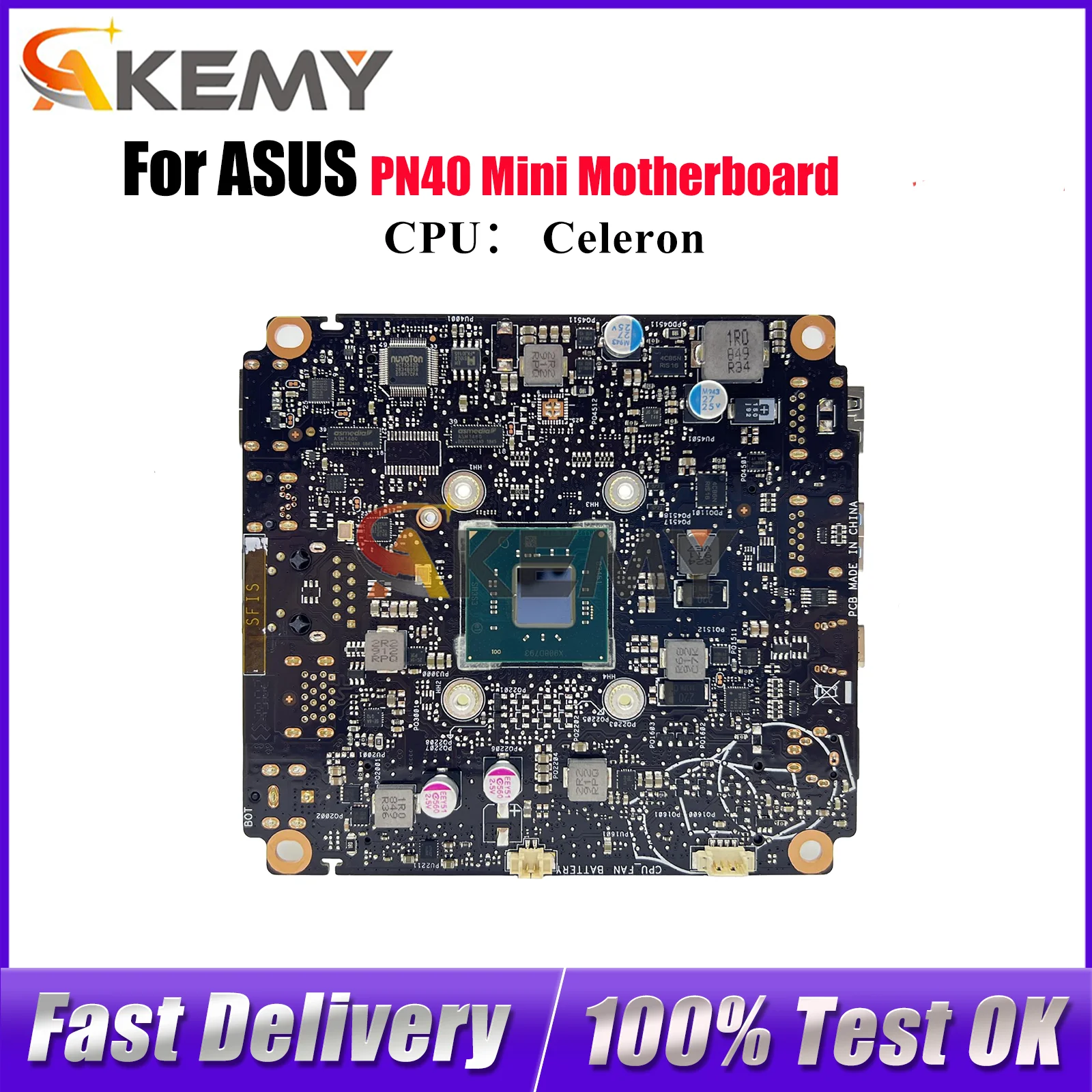 

Материнская плата для ноутбука PN40 для ASUS Mini PC PN40 PN40, материнская плата для ноутбука с процессором Celeron, 100% тестирование, ОК, быстрая доставка, высокое качество