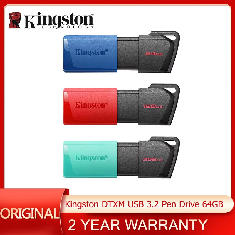 Kingston DTXM USB 3.2 Pen Drive 64 ГБ 128 ГБ 256 ГБ Оригинальный USB-накопитель Memory Stick Высокоскоростной флэш-накопитель для компьютера