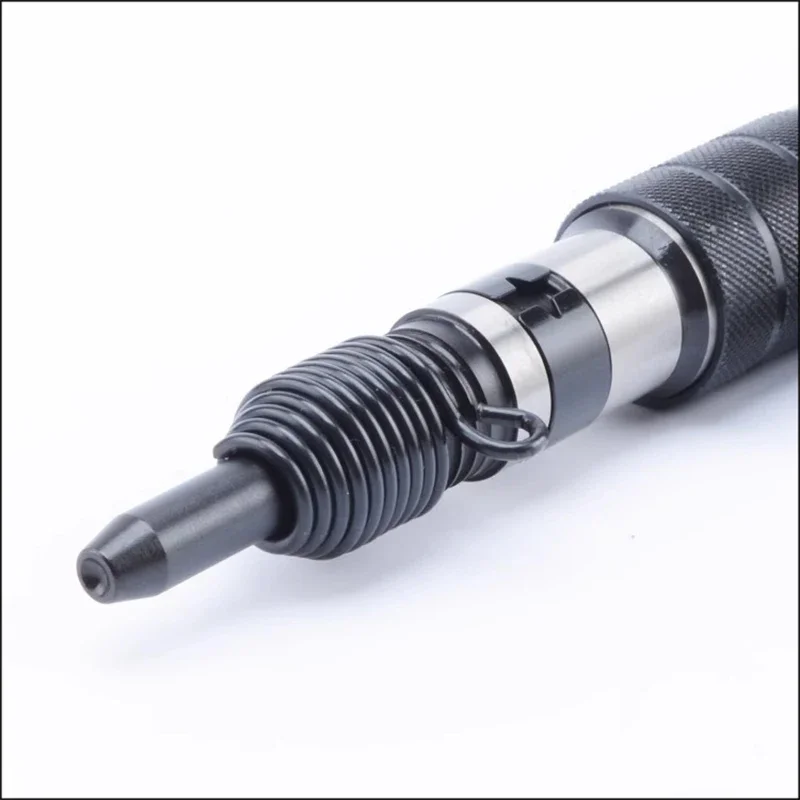 Pneumatic Straight Riveter GB827 Air Riveting Tool Aluminum Nameplate Solid Semi Tubular Knurled Wind Hitter With 8Pcs Head
