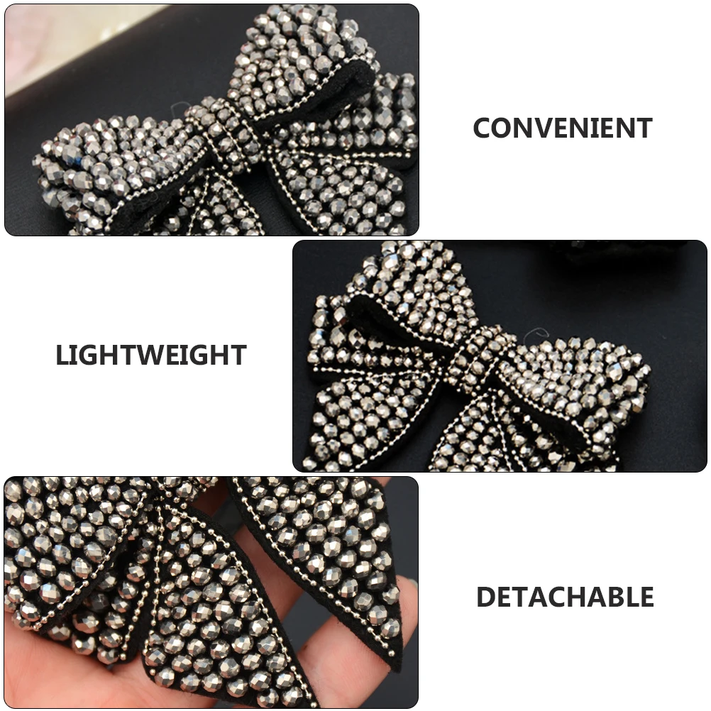 

1pc Bowknot Cloth Patch Detachable Decorative Shoe Accessory Bag Adornment Lightweight Portable Clothing Ornament Wedding Party