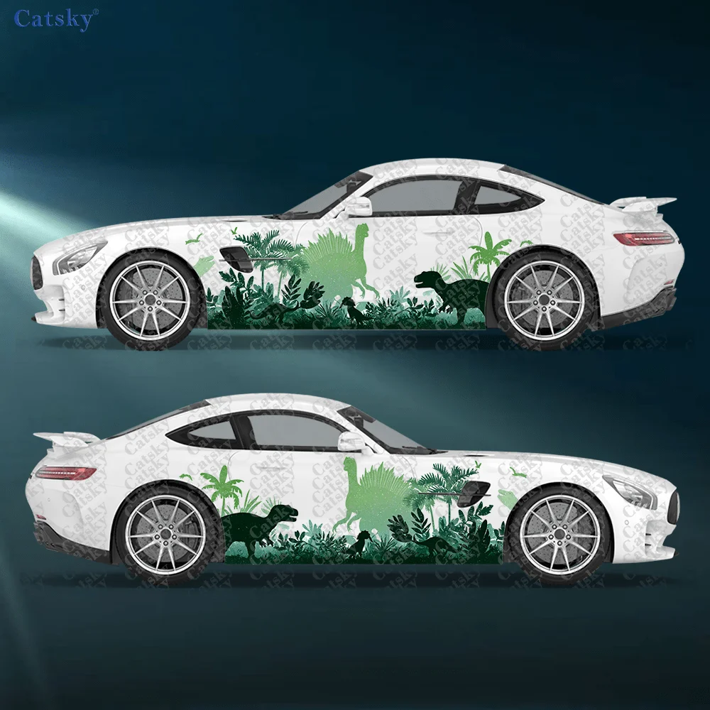 

Green Dinosaur Jungle Car Side Sticker Decoration,PVC Waterproof Scratch Resistant Decal,Car Protection,Auto Accessories Gift