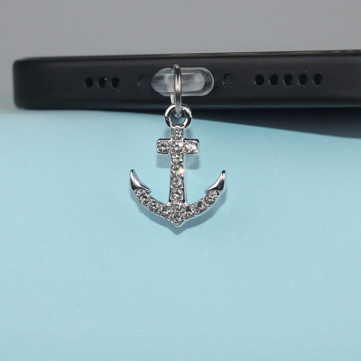 水ダイヤモンドクリスタルストーンかわいい美しいフクロウ猫アンカー電話ダストプラグ装飾品アクセサリー Iphone タイプ c ポート