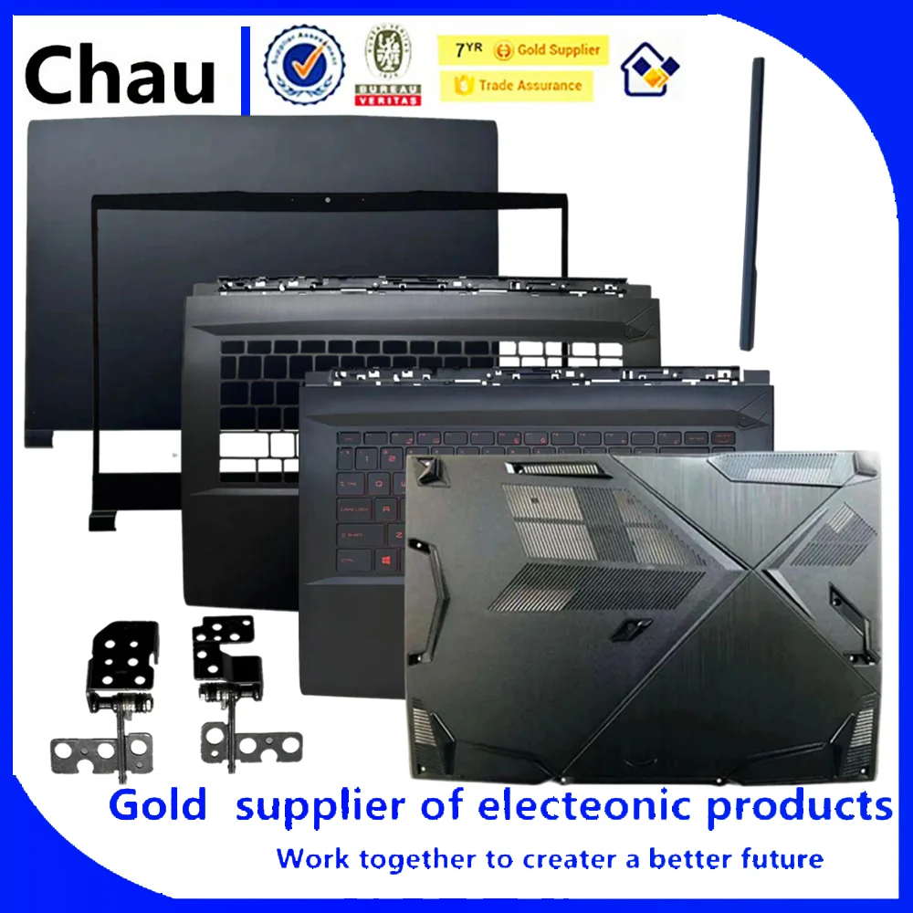 Chau GF63 8RC GF63 8RD MS-16R1 LCD Back Cover/LCD Front Bezel Cover/Upper case Palmrest/Bottom base cover /Hinge