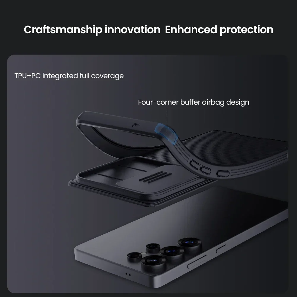 NILLKIN CamShield Pro Case for Samsung Galaxy S25, S25 Plus, S25 Ultra, Camera Privacy Shield, All-Around Coverage, Precise Fit