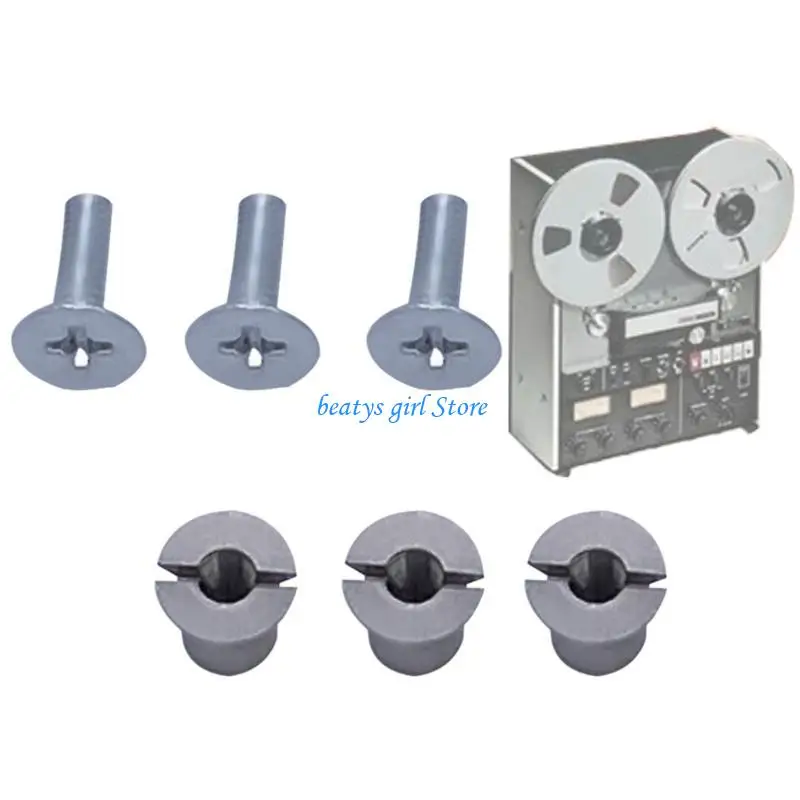 

C7AB Set of 3 Open Reel Tape Screws Reel Tape Male And Female Screws for 1/4