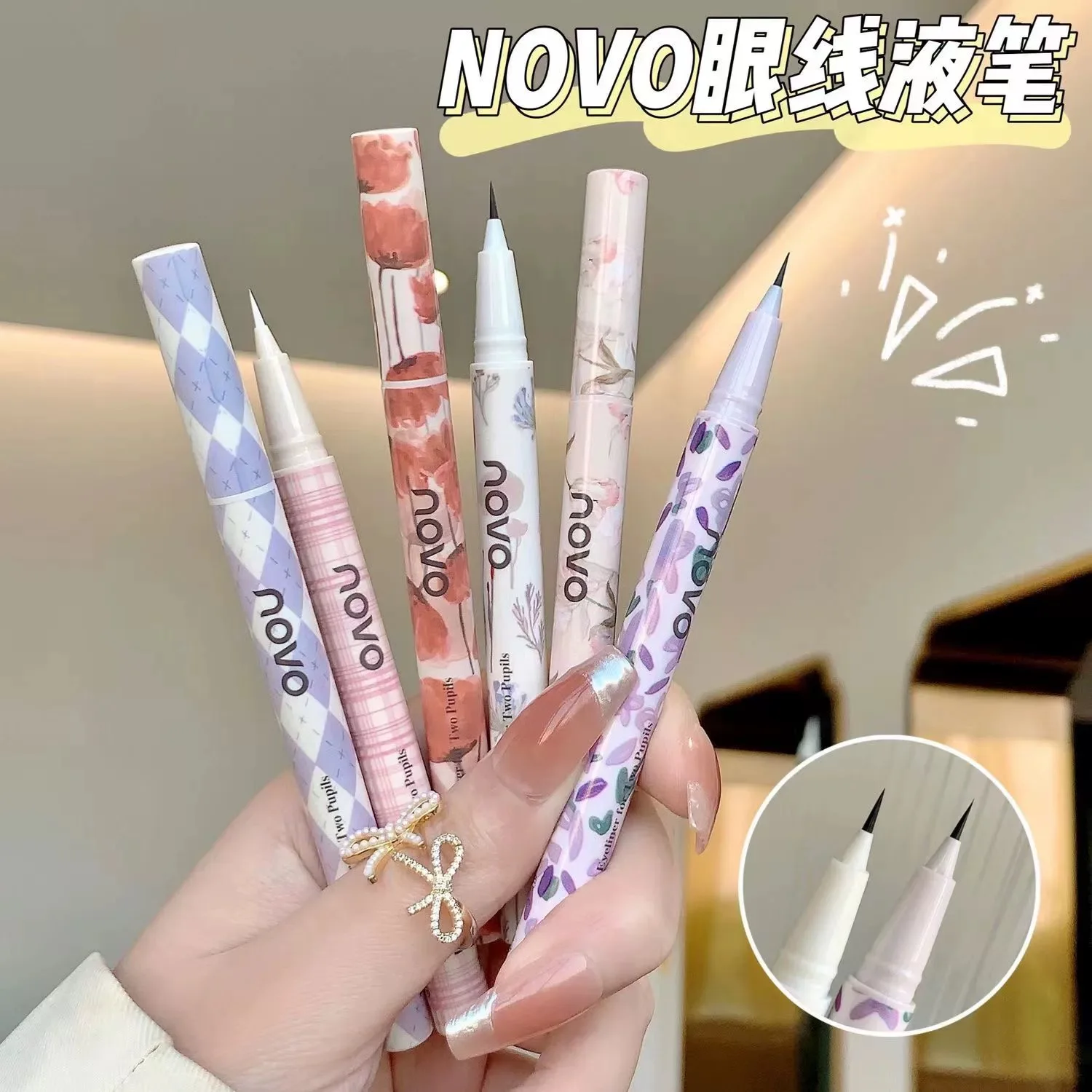 New Ultra-Fine Smooth Liquid Eyeliner Long Lasting Waterproof Eyeliner Matte Lower Eyelash Pencil Eyebrow Makeup Beauty Cosmetic