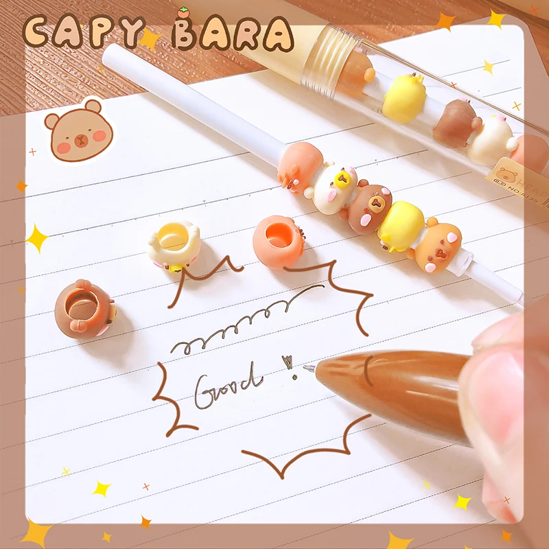 Aesthetic stationery items back to school Writing pens capybara gel pens Elegant pens Kawaii Stationery supplies cute pens