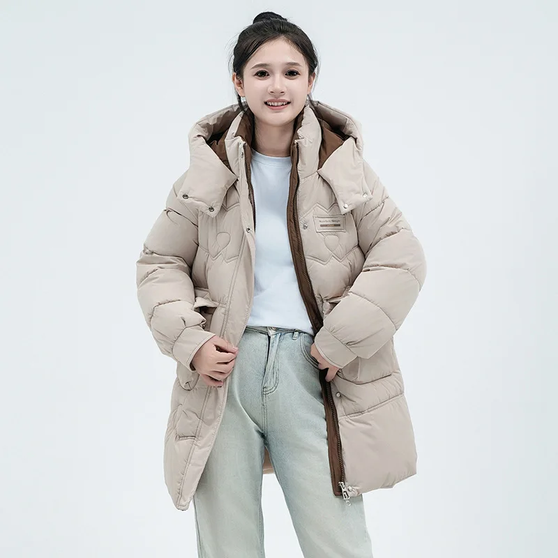 

Ladies' Warm Puffer Jacket Winter Fashion Versatile Solid Color Hooded Slim-Fitting Stylish Cotton Coat Zipper Buttons Outwear