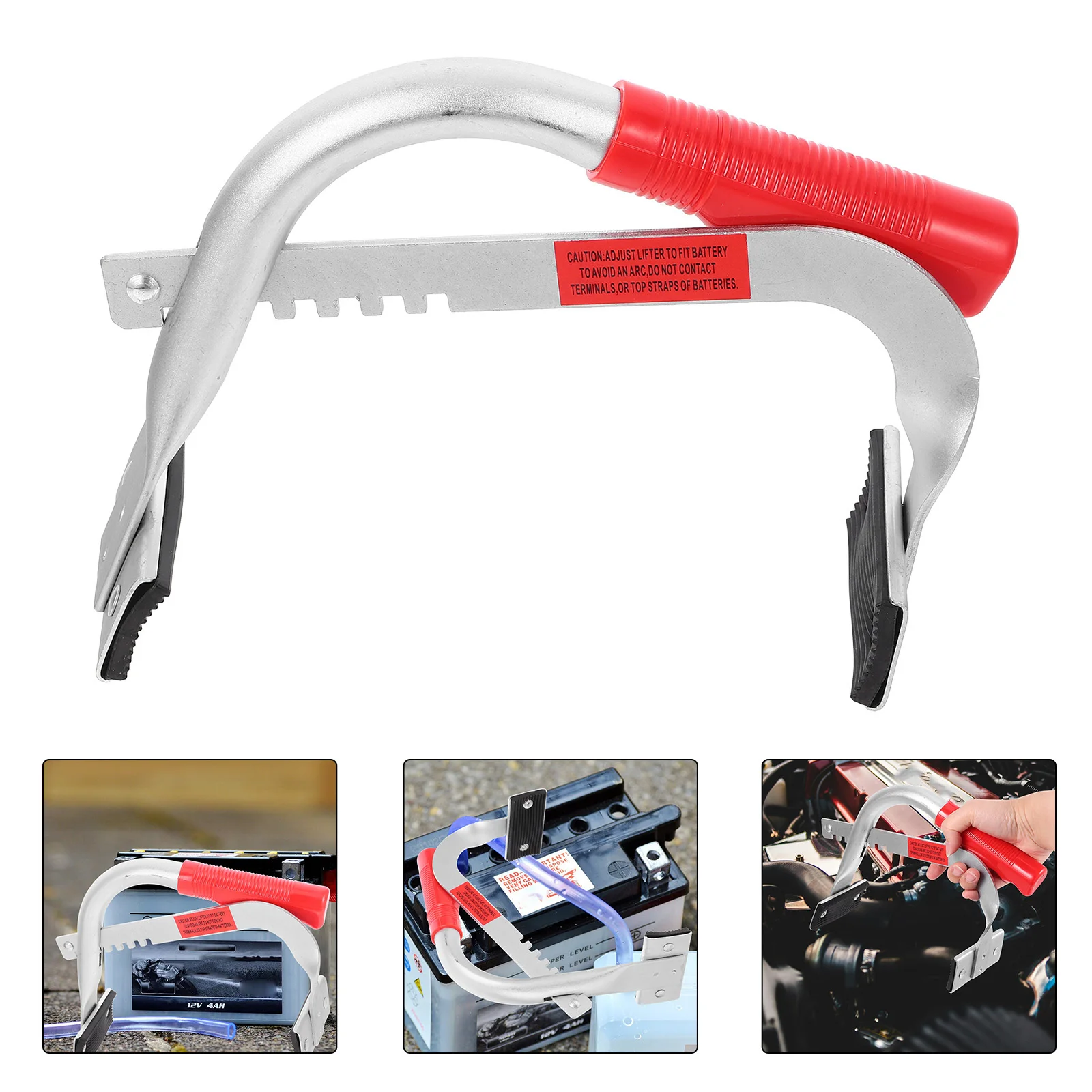 

Carrier for Truck Batteries Ergonomic Adjustable Handle Durable Lightweight Car Transport Tool Rubber Grip Portable