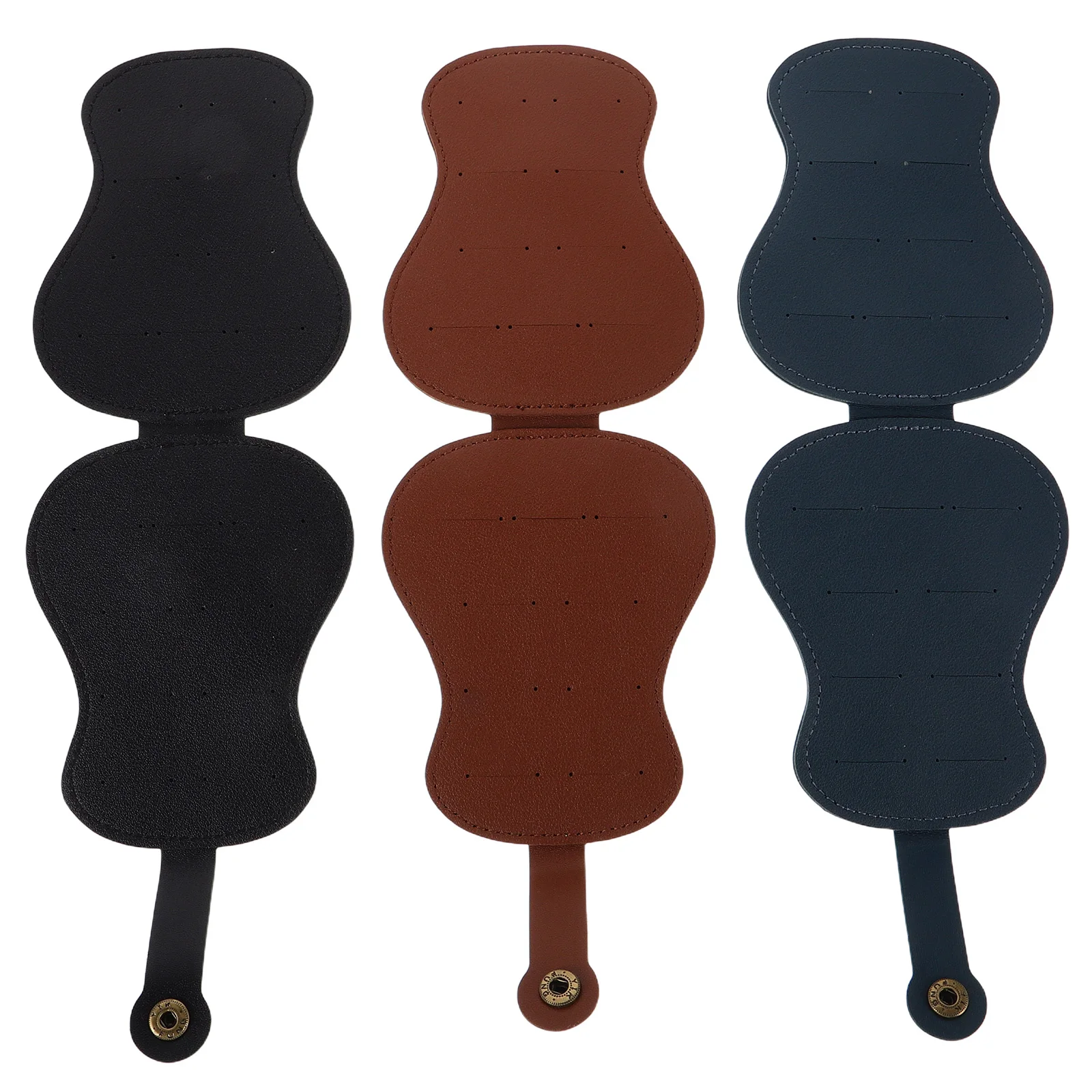 

3pcs Pick Bag Large Capacity Pu Plectrum Storage Organizer Scratch Resistant Portable Holder For Guitar Picks Container