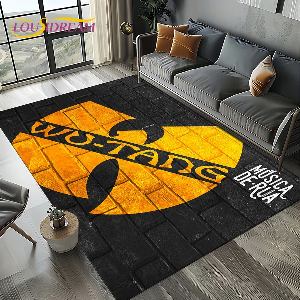 3D Wu T-TANG Clans Hip Hop Sign Rap Carpet Rug for Bedroom Living Room Home Sofa Decoration,Children Play Large Decor Floor Mat