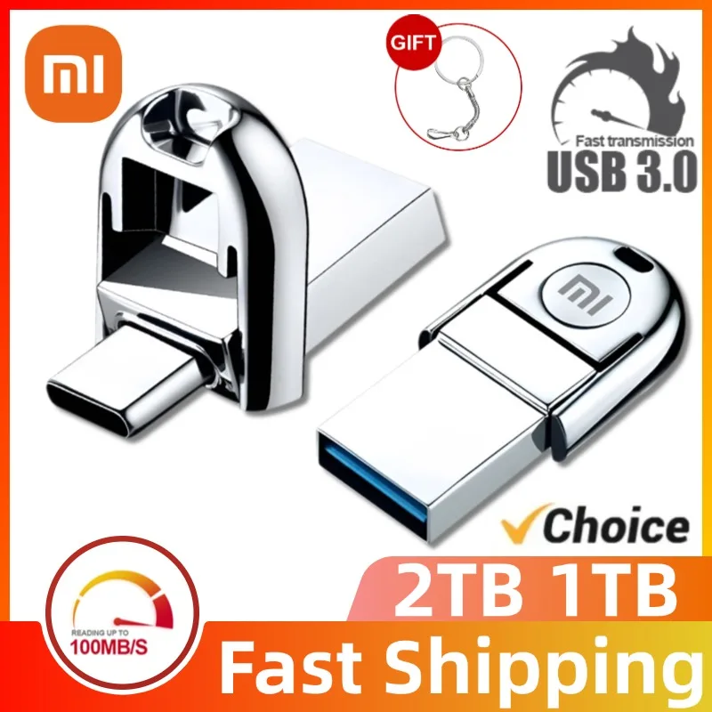 Xiaomi 2Tb Usb 3.0 Flash Drive 1Tb 512Gb Hoge Snelheid Overdracht Metalen Pendrive Cle Draagbare U Disk Flash Drive Memoria Usb Stick