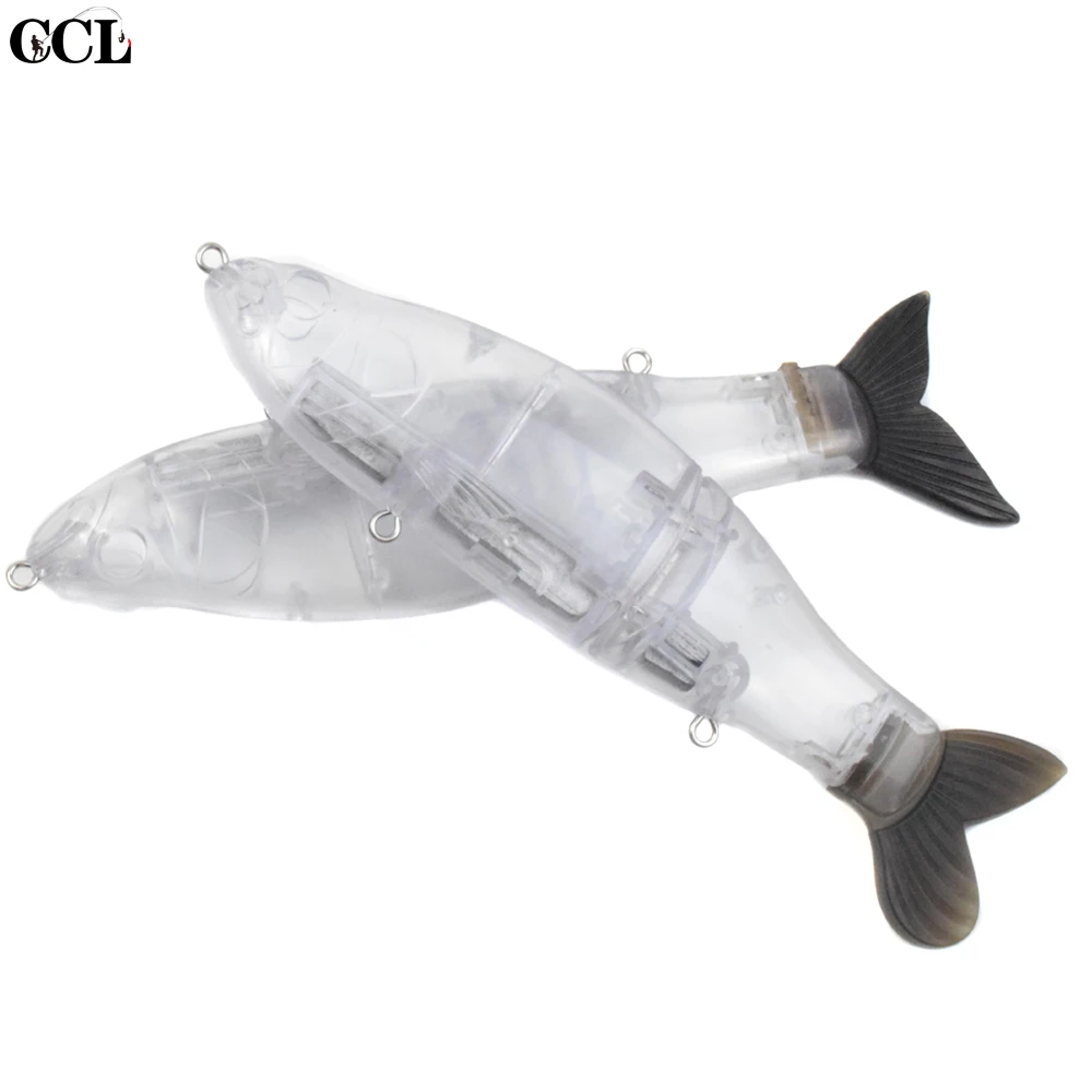 CCLTBA 6.5inch Megnetic Weight Unpainted Glide Lure Fishing Bait Blank Transparent Soft Tail Slide Swimbait  Fishing Tackle