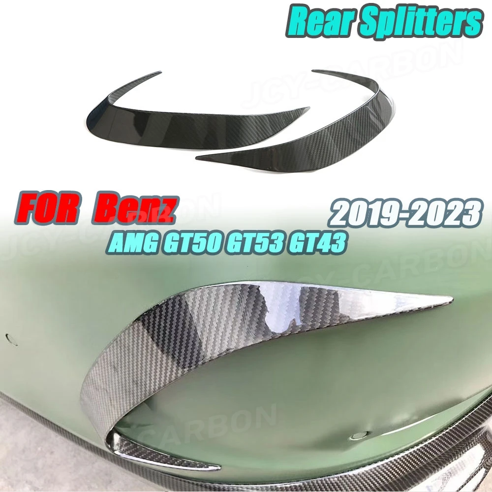 

For Benz AMG GT50 GT53 GT43 2019 -2023 Dry Carbon Fiber Wind Knife Foglamp Side Air Vent Trim Cover Canards Splitters bodykits