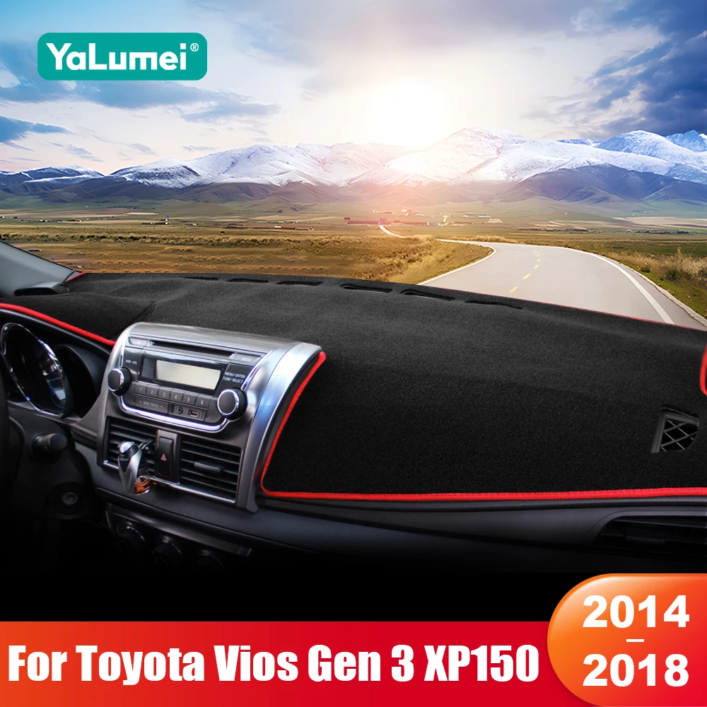 

For Toyota Vios Gen 3 XP150 2014 2015 2016 2017 2018 2019 Car Dashboard Cover Instrument Desk Sun Shade Mat Pad Accessories