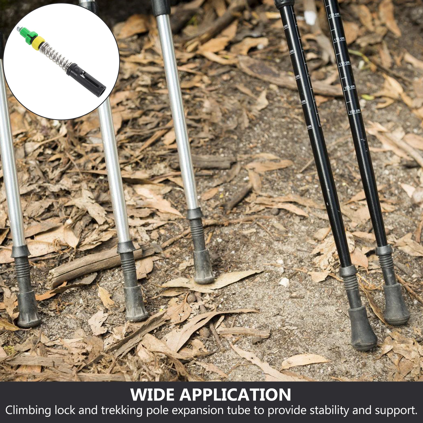 

Trekking Pole Expansion Tube Hiking Tips Rubber Cane Fitting for Accessories Stick Walking
