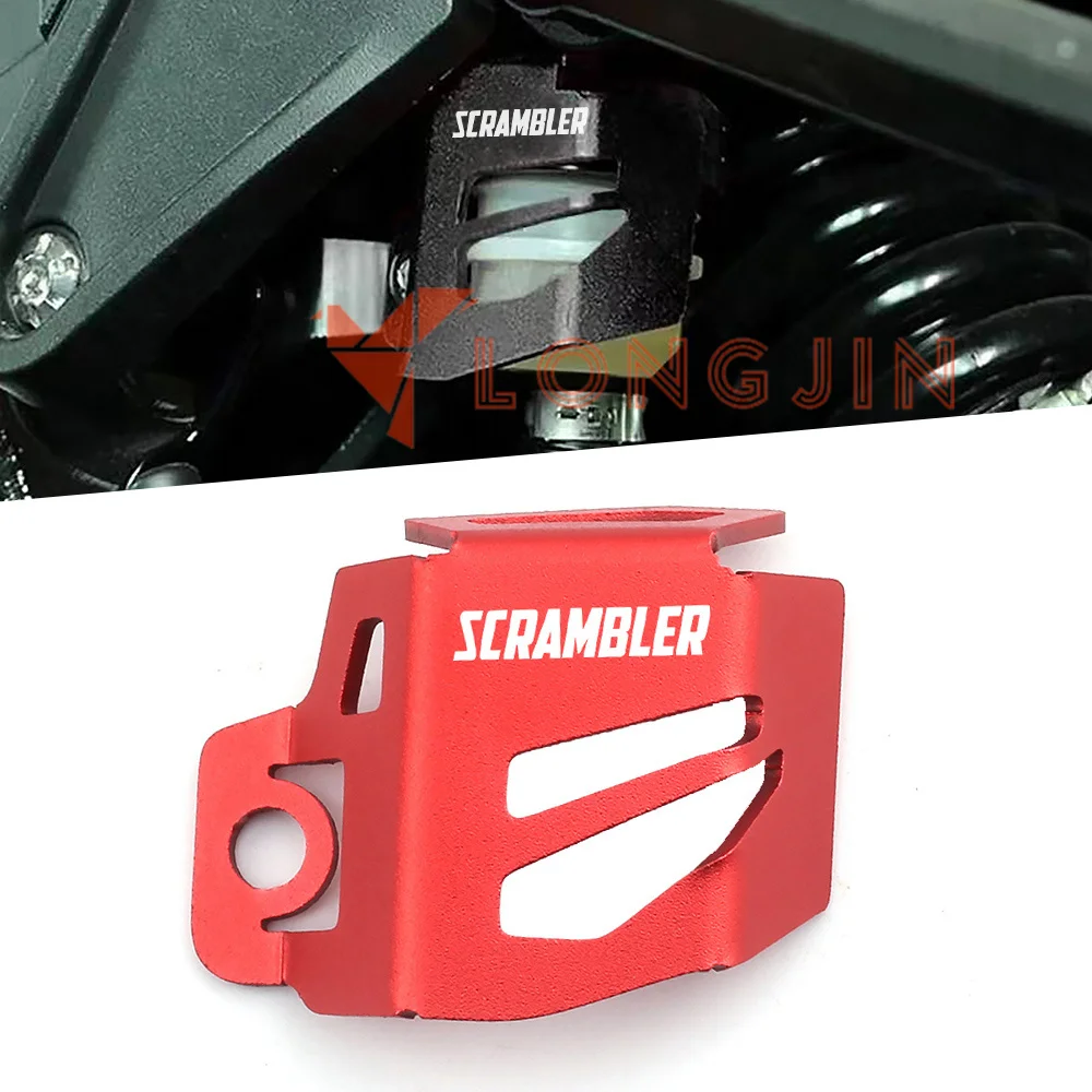 For Ducati Scrambler 400 800 1100 797 Urban Alloy Motorcycle Rear Brake Fluid Reservoir Guard Cover Cap Protector