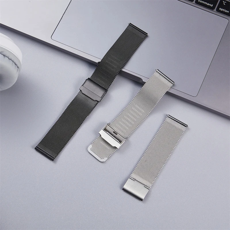 16mm18mm20mm Replacement Stainless Steel Watchband Accessories Quick Release Mesh Stainless Steel Watch Band Bracelet