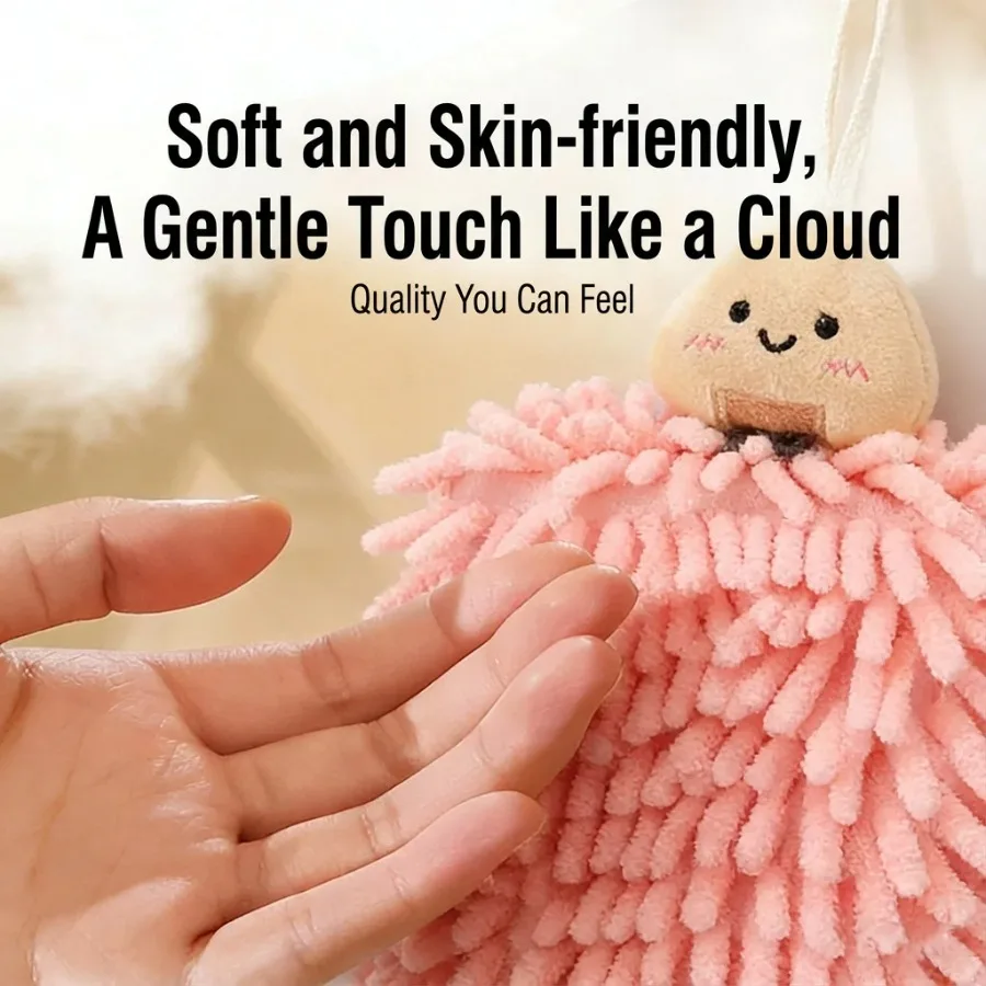 Super Soft Chenille Hand Towels, Thickened Absorbent Washcloths for Kitchen & Bathroom, Quick-Dry Cleaning Cloths