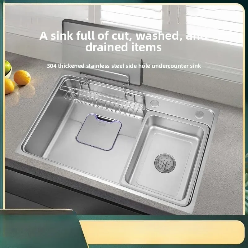 Stainless Steel Kitchen Sink Single Double Bowl Built in Japanese Style Large Capacity SUS304 Ultra Thick Kitchen Sink Keuken