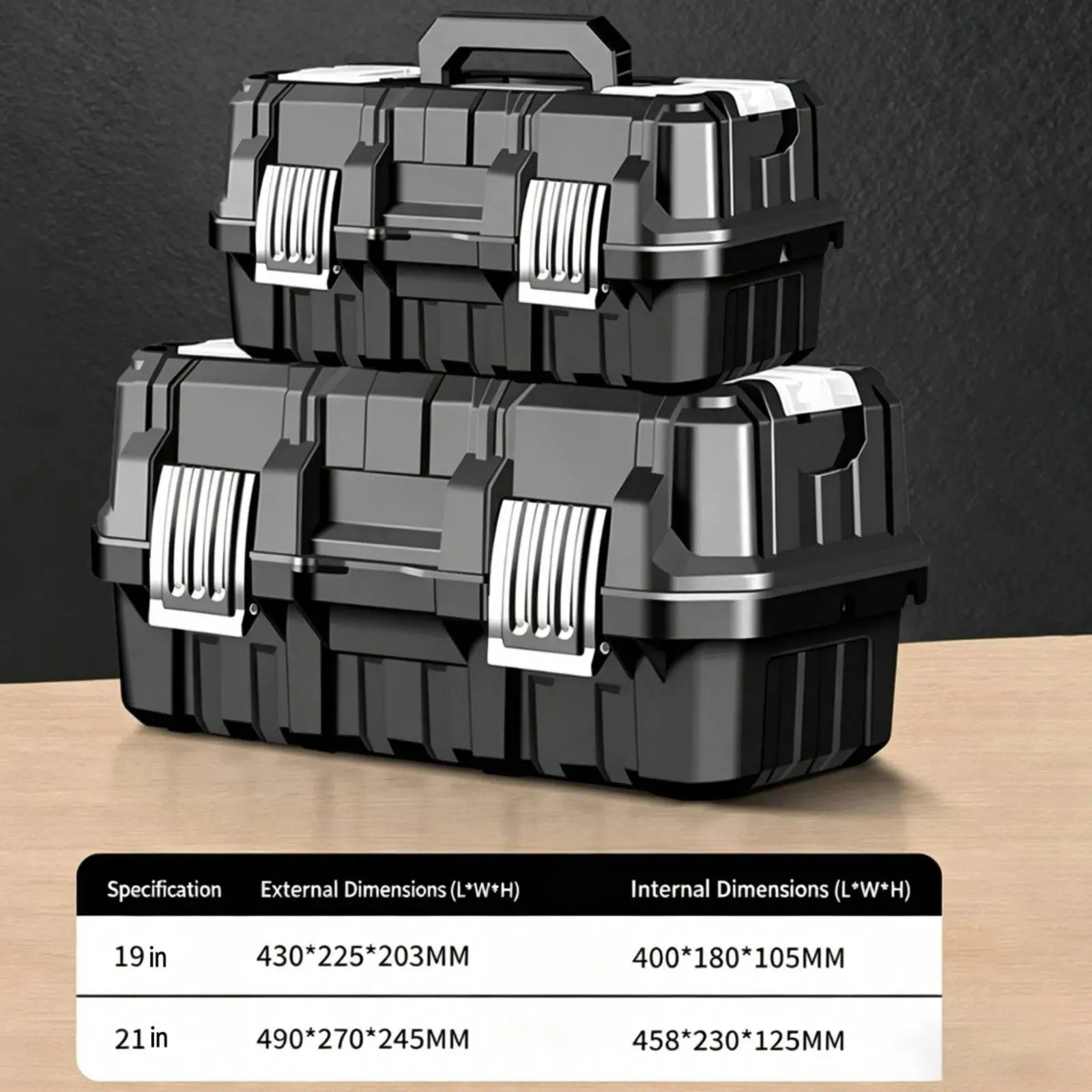 Tool Organizer Three Layer Folding Toolbox Removable Hardware Storage Box for Garage Mechanics