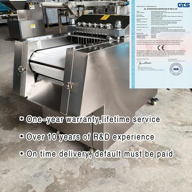 304 Stainless Steel Frozen Beef Fish Chicken Dicer 220V/380V  Meat Dicing Cutting Machine Meat Cube Cutter for Sale