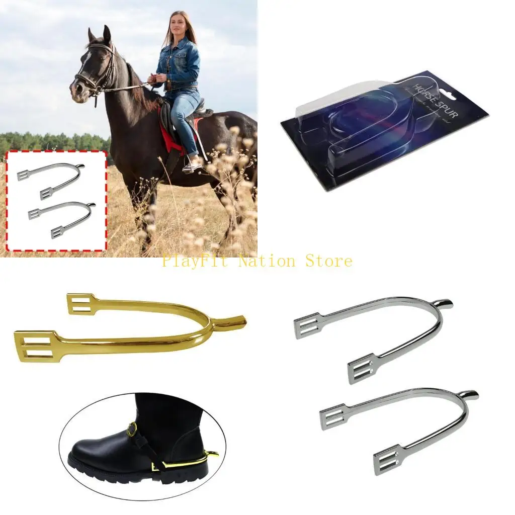 

242F 1 пара мужских U-образных английских шпор для верховой езды, прецизионные литые цинковые сплавы, легкие шпоры, аксессуары