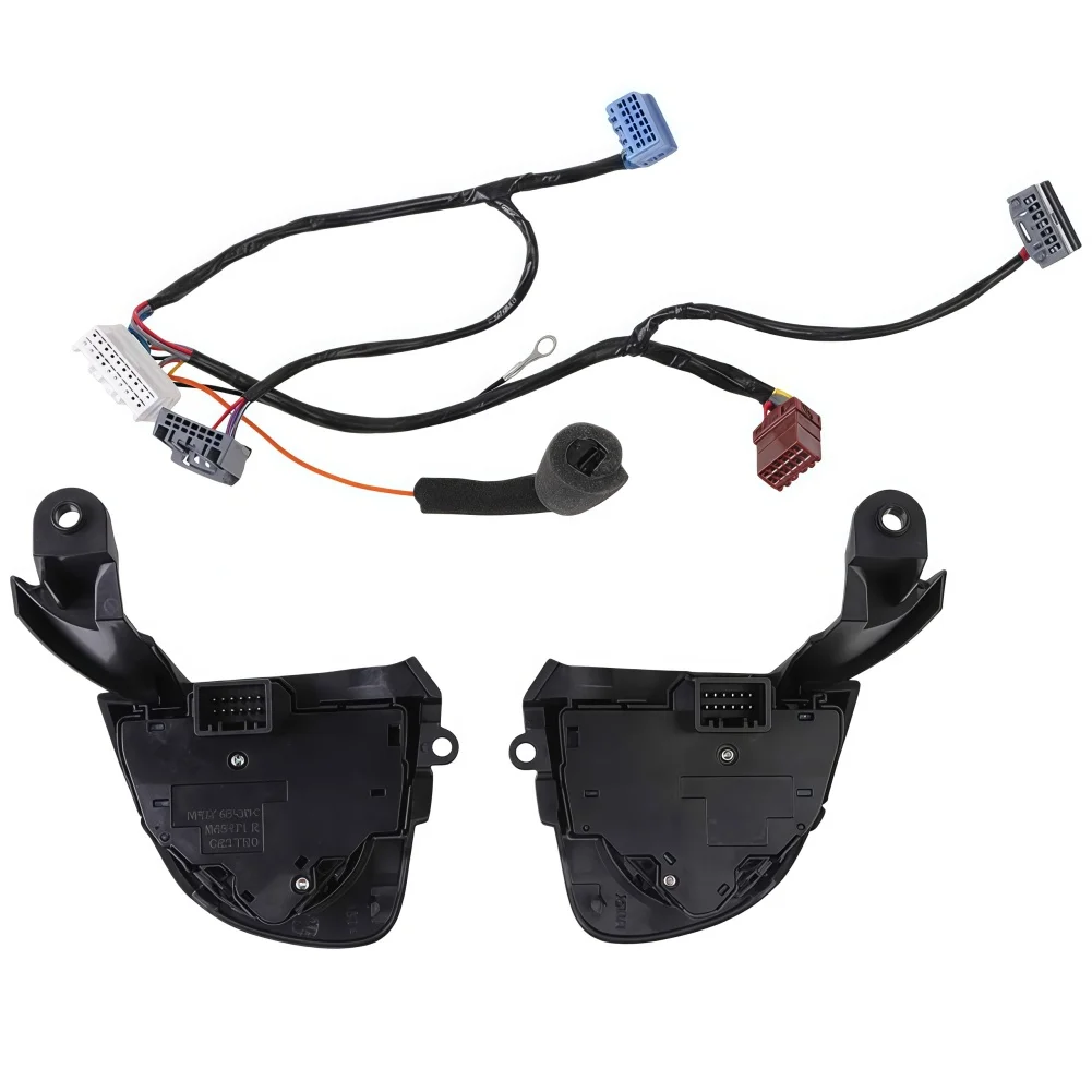 Cruise Button Black Steering Switch ABS Plastic Push Button Flush Mount Normally Open 4-way Circuit Screw Terminal