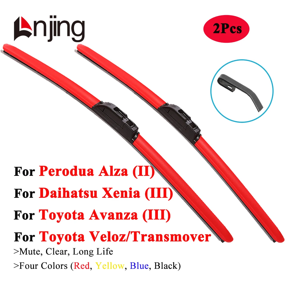 

LNJING Colorful Car Wiper Blade For Toyota Avanza W100 Veloz Transmover Daihatsu Xenia Perodua Alza W150 MPV 2021 2022 2023 2024