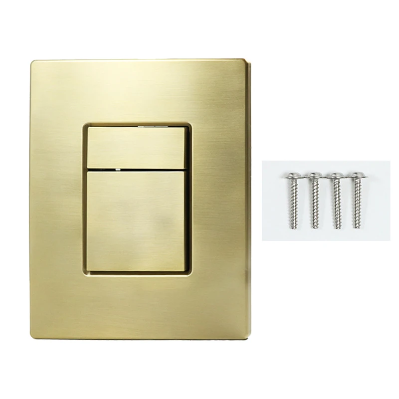 Dual Flush Push Button Plate in Brushed Gold Compatible with Grohe SKATE COSMOPOLITAN 38732GN0 Toilet Part